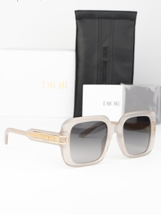 Dior Women Sunglasses Beige Smoke Gradient Square DIORSIGNATURE S11I 78A1 NEW main image 9